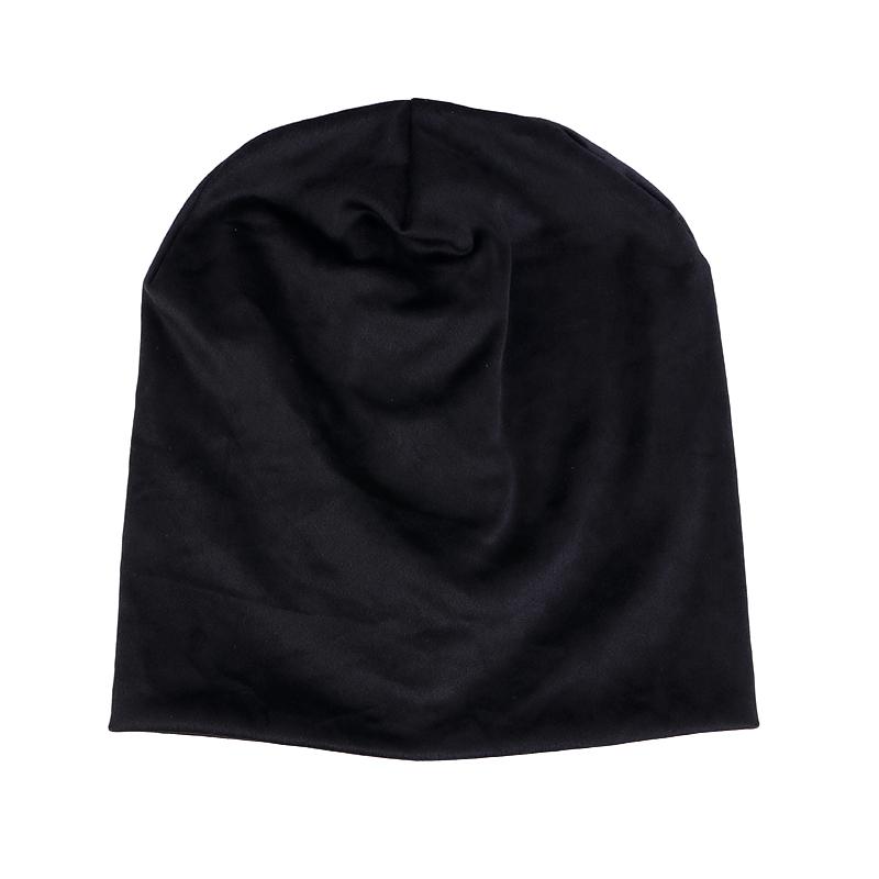 Fashion Unisex Velvet Baggy Skullies Turban Hat Autumn Winter Warm Slouchy Beanies For Men Women Solid Soft Cap Casual Hat