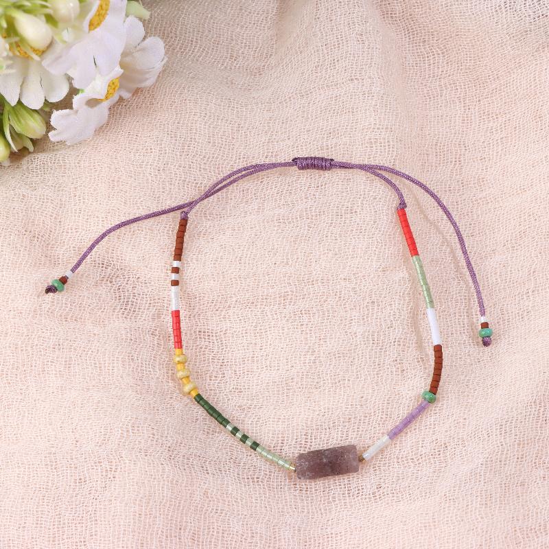 

Бохо Мінімалістичні Ніжні Кольори Намистини Прикраси Камінь Шарм Браслети Для Жінок Чоловіків Вінтажний Регульований Браслет Подарунок