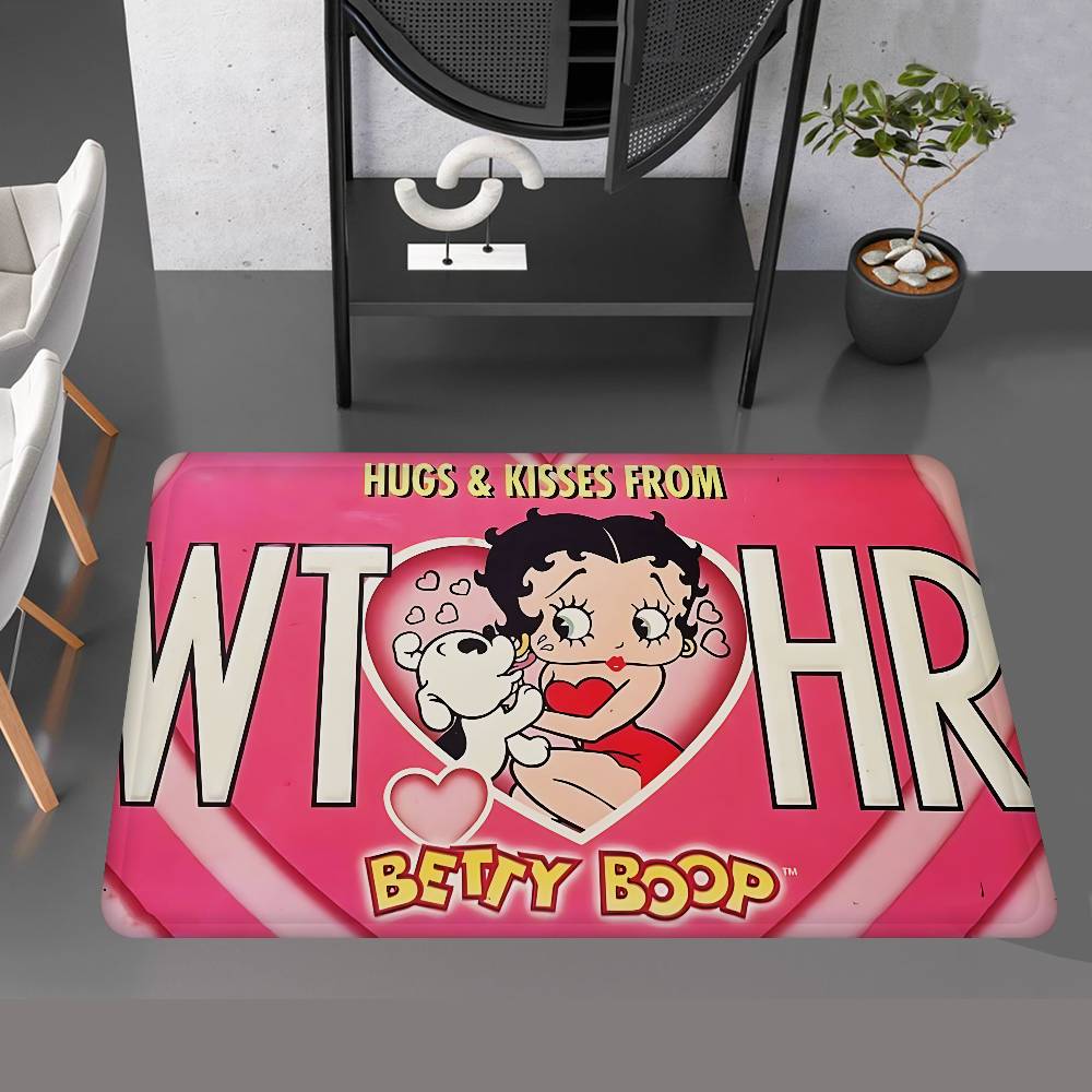 Animation B-Betty B-Boop Bathroom Mat Kids Room Bedroom Decoration Balcony Anti-Slip Doormat Living Room Welcome Rug