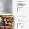 Metal Wall Art Vintage Tin Sign 8x12 Inch Rustic American Flag Constitution Design Patriotic Decor We The People
