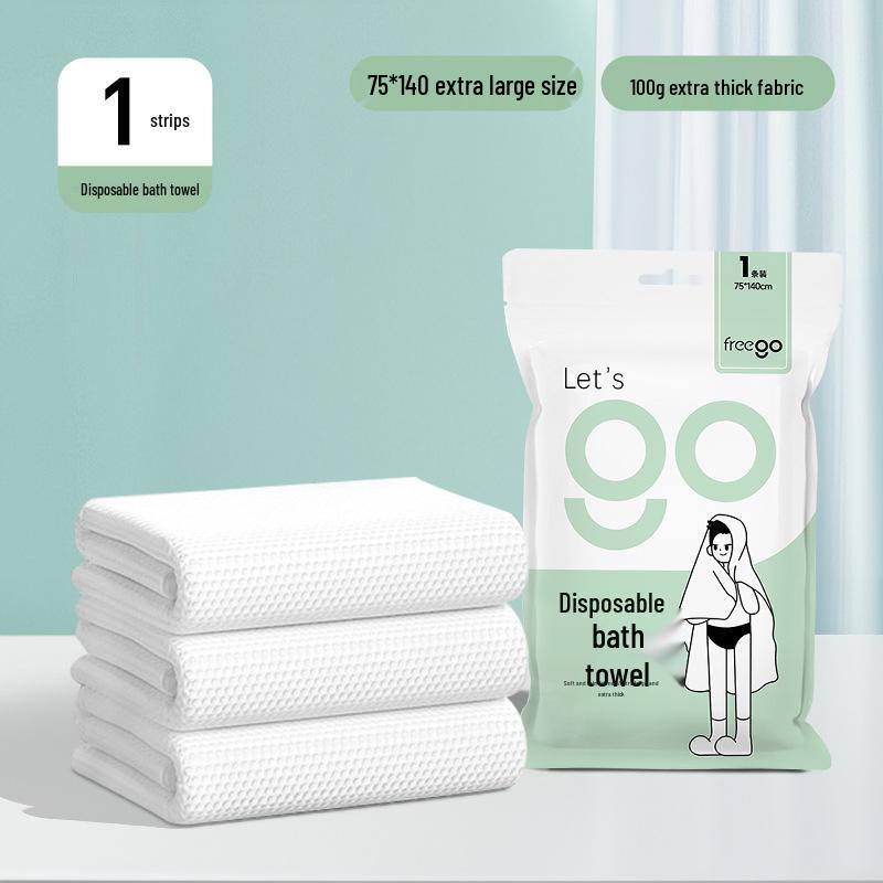 Freego Super Absorbent Disposable Bath Towel - Lightweight, Durable, and Individually Packaged for Travel, Hotel, and Camping. Portable Travel