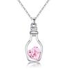 1Pcs Trendy Chains Necklace Popular Love Drift Bottles Pendant Necklace Heart Crystal Pendants Colar Fashion Jewelry NB712