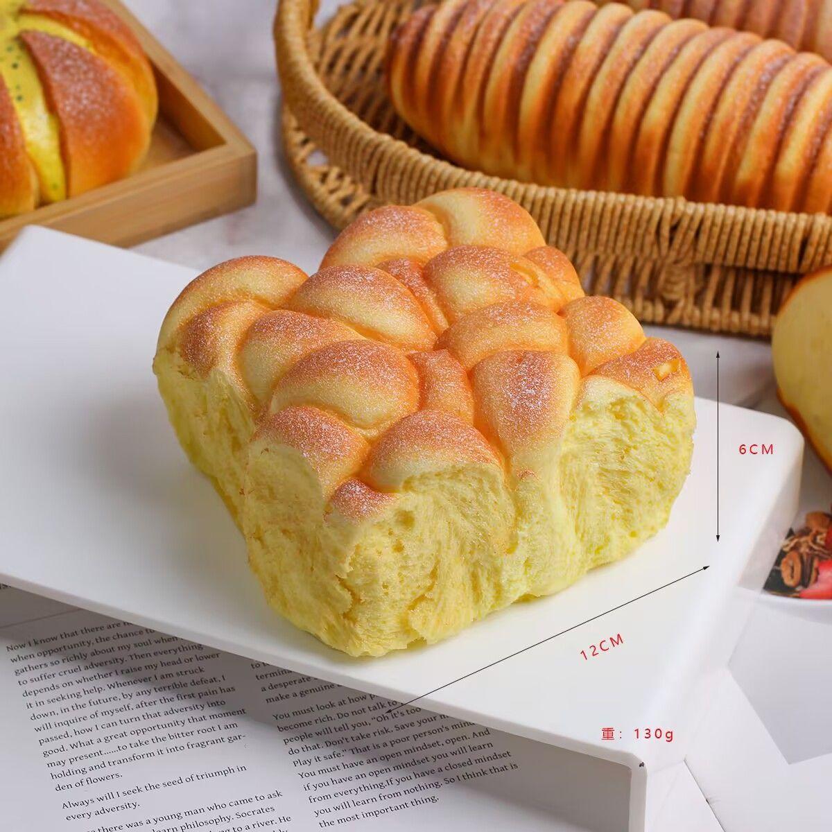 1Pcs Slow Rebound Pinch Cartoon Bread Coconut Bread Decompression Model Props Home Decoration Ornaments