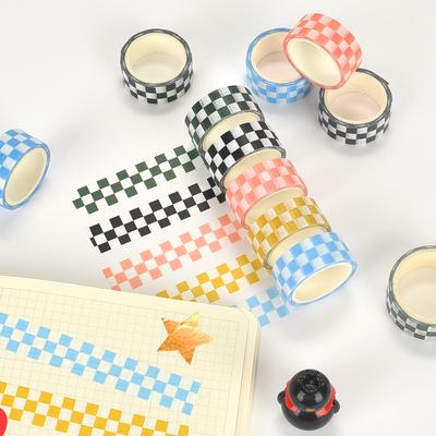 5 рулонів стрічки Washi з шаховою дошкою для планувальників скрапбукінгу. Прикраса своїми руками та упаковка подарунків.