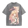 Anime My Dress Up Darling Kitagawa Marin Printed Tee Men Women Short Sleeve Cotton Tshirts Washed Clothing Vintage Streetwear