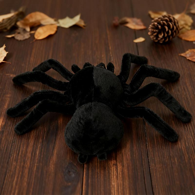 Spider Plush Toy Realistic Stuffed Animal Prank Prop Soft Doll Cartoon Scary Gift for Adults Kids Halloween Party Home Fun Decor