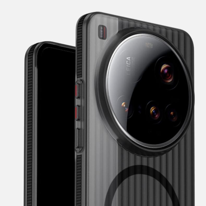 For Xiaomi 15 14 Ultra Case ELVEV Ultra-Thin Anti-fingerprint Hard PC Corrugated Clear Back Cover for Xiaomi Mi 15 Ultra