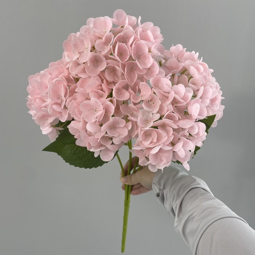 Realistic Artificial Hydrangea Flower 4 Heads Faux Flowers Hydrangea Flowers Branch  Outdoor Party