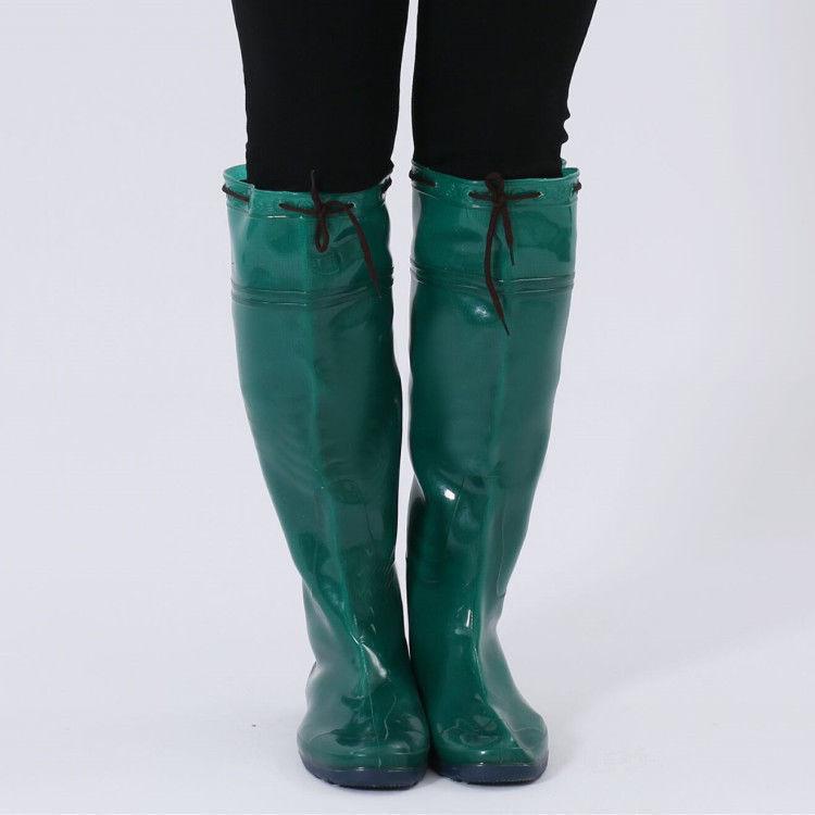 TYmy Unisex Knee-High Boots: Ideal for Farming & Fishing with Soft Soles, Knee Laces for Comfort In Wading & Plowing.