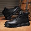 Fashion New 2025 Trend Mens Ankle Boots Leather Shoes Men All-match Leisure Oxford Shoes Classic Style Motorcycle Boots