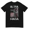 Vintage Usa Flag Ultra Maga Gun Usa 4th Of July Trump 2024 Tshirt
