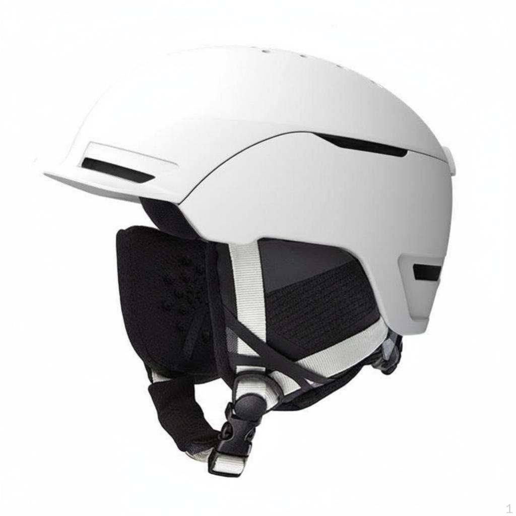 Ski Helmet, Adult Lightweight Protection, Adjustable, Versatile, Black S White