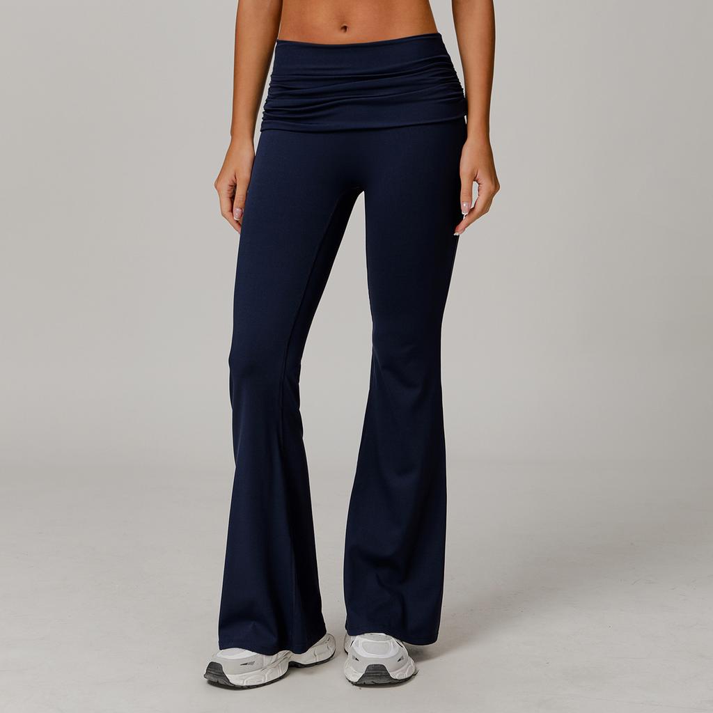 Quick Drying Hip Lifting Yoga Pants, Nude, Casual, Wide Leg, Sports, High Waist, Tight Fit, Flared Pants For Women