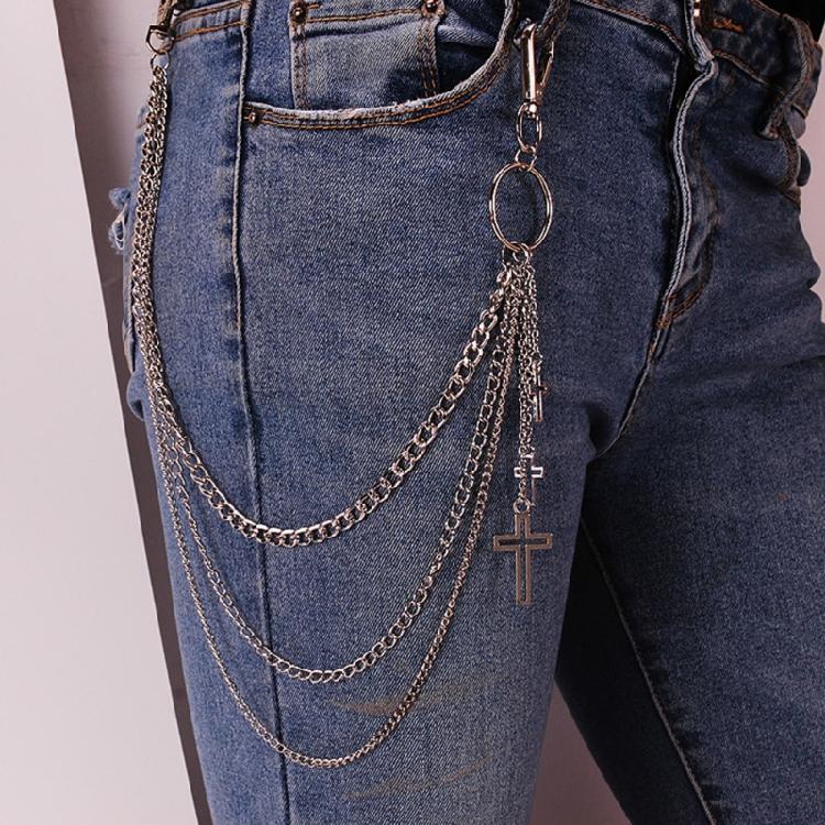 Long Metal Waist Chain Gothicism Waist Belt Punk Hook Trousers Pant Waist Link for Fashion Enthusiasts