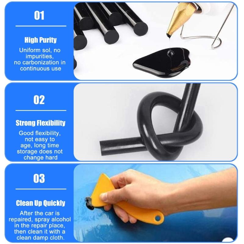 Hot Melt Glues Sticks 10.6'' Long 0.43" Diameter High Viscosity, for Home Repairs & Strong Bond
