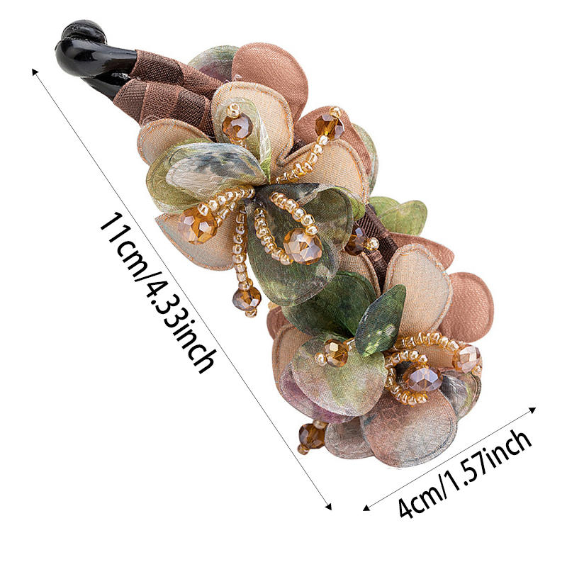 Flower Hair Clip Ponytail Holder Durable Long Lasting Strong Hold Braiders Non Slip French Barrettes Updo Claw Clip