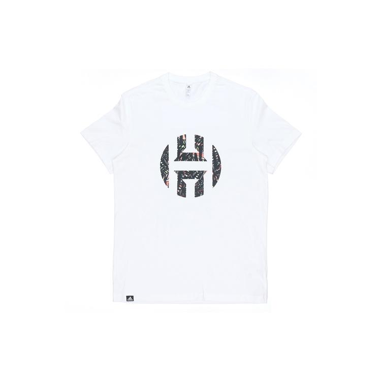 adidas Harden Logo Tee Basketball Sports Short-sleeve Tee Men White Men s FM4787 S