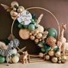 Jungle Forest Theme Sage Green Balloons Arch Garland Kit Kids Boys Birthday Party Decorations