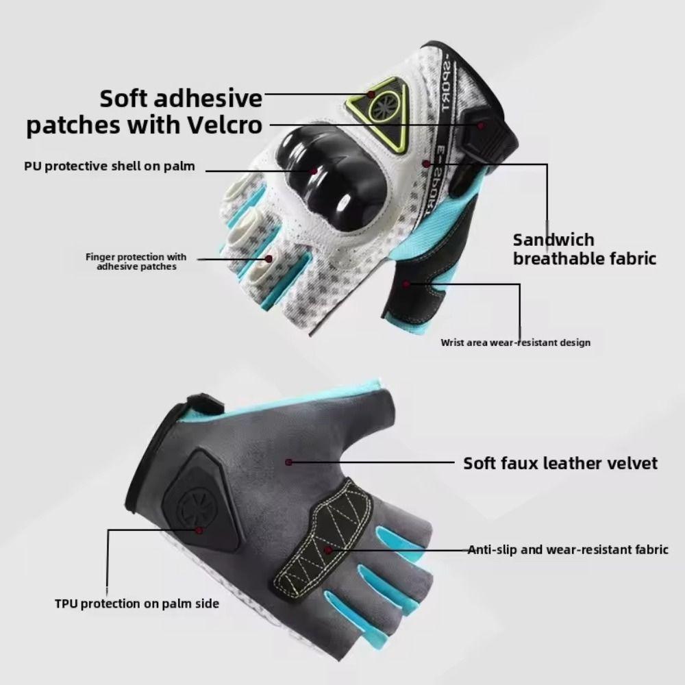 Breathable Motorcycle Gloves Shock-Absorption Protective Gloves Riding Gloves  Men's Riding