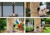 Windproof Waterproof Metal Hanging Bird Feeder for Small Birds and Parrots