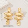 2026 Overdreven Retro Gouden Kleur Emaille Druppel Glazuur Wijnrood Stiksel Metalen Oorbellen Metalen Sieraden