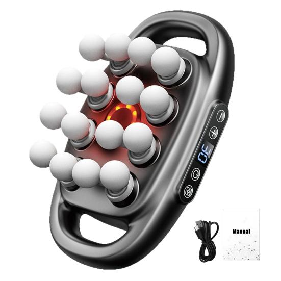 Multi-Head Muscle Massager for Back Legs And Waist Deep Tissue Kneading Massager with Adjustable Intensity