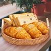 Snack Tray Hand Woven Wicker Serving Tray Coffee Table Decorative Tray