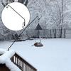 Sturdy Extensible Deck Hook for Hanging Bird Feeders and Plants with Flexible Rotation and Extended Arm for Wide Coverage