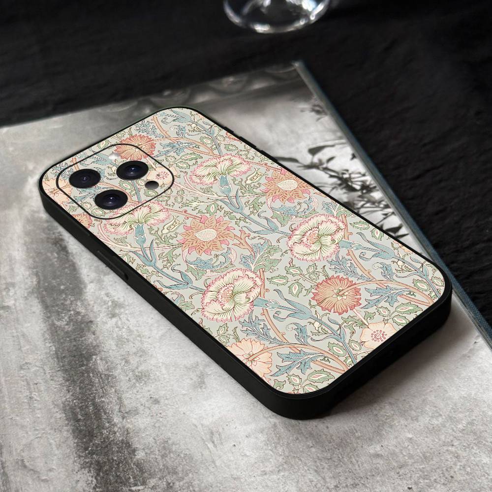 William Morris Phone Case For IPhone 17 16 15 14 13 12 11 PRO MAX PLUS Mini Soft TPU Skin Cover Gift