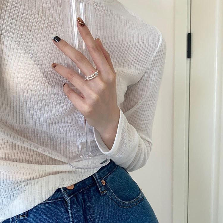 Retro Korean Dongdaemun Hip Hop Push-Pull Ring for Women - Simple, Creative Punk Design for Index Finger