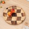 Wooden Plate Round Stitching Nordic Cake Plate Wooden Tray Rectangular Household Japanese Wooden Plate Tea Tray