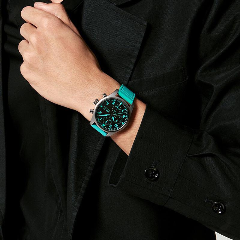 Rubber Silicone Watch Strap for IWC Pilot's Band Quick Release Bracelet Fluororubber Watchband