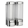 Double Soap Dispenser Drip Proof Wall Mounted Gel Hand Soap Dispenser for Bathroom 320mlx2
