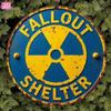 Vintage Nuclear Reactor Shelter Retro Sign Metal Wall Art for Home Garden Bar Cafe Decor