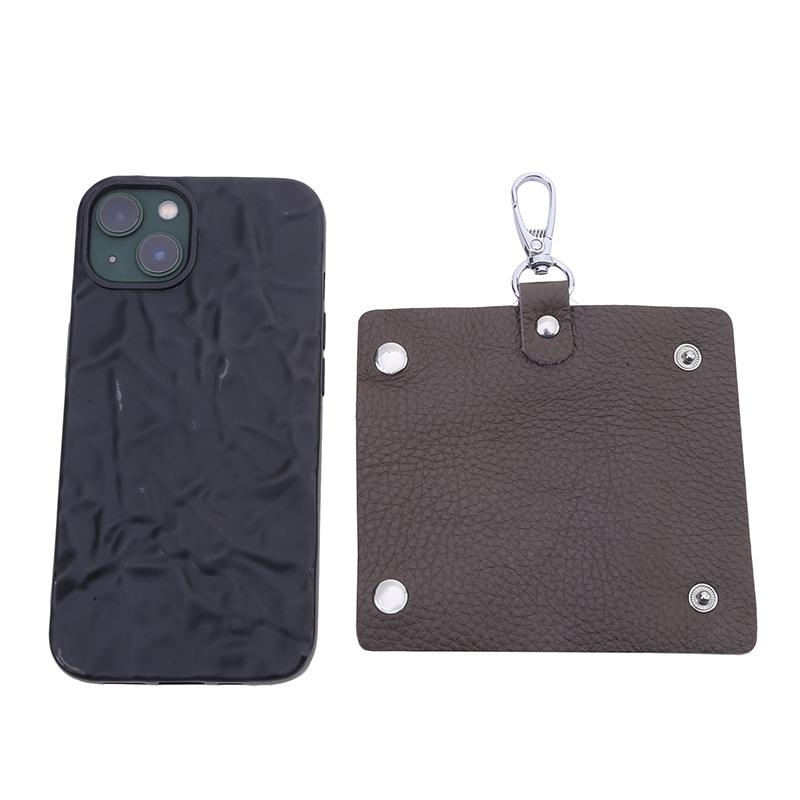 Herren Haushälter Echtes Leder Schlüsselanhänger Schlüsselhalter Mode Tragbar Reißverschluss Schlüsselmäppchen Tasche Multifunktionale Organizer-Tasche