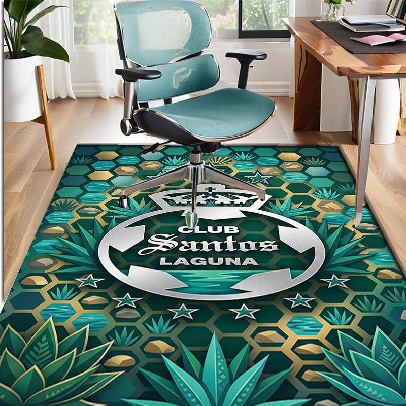 Club Santos Laguna Pattern Rug, Indoor/Outdoor Mat, for Picnic, Gameroom, Bedroom, Office, Living Room, Home Decor Carpet, Birthday Gift