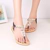 Gold Sandals Women Gladiator Sandals Rhinestones Shoes Woman Flat Sandals Beach