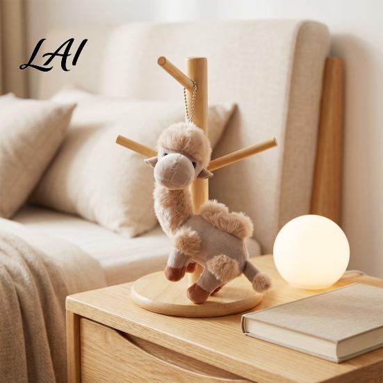 Backpack Accessory Plush Camel Bag Charm Stuffed Pendant with Bead Portable Chain Animal Plushie Handbags Purse Hanging Decoration Decorative