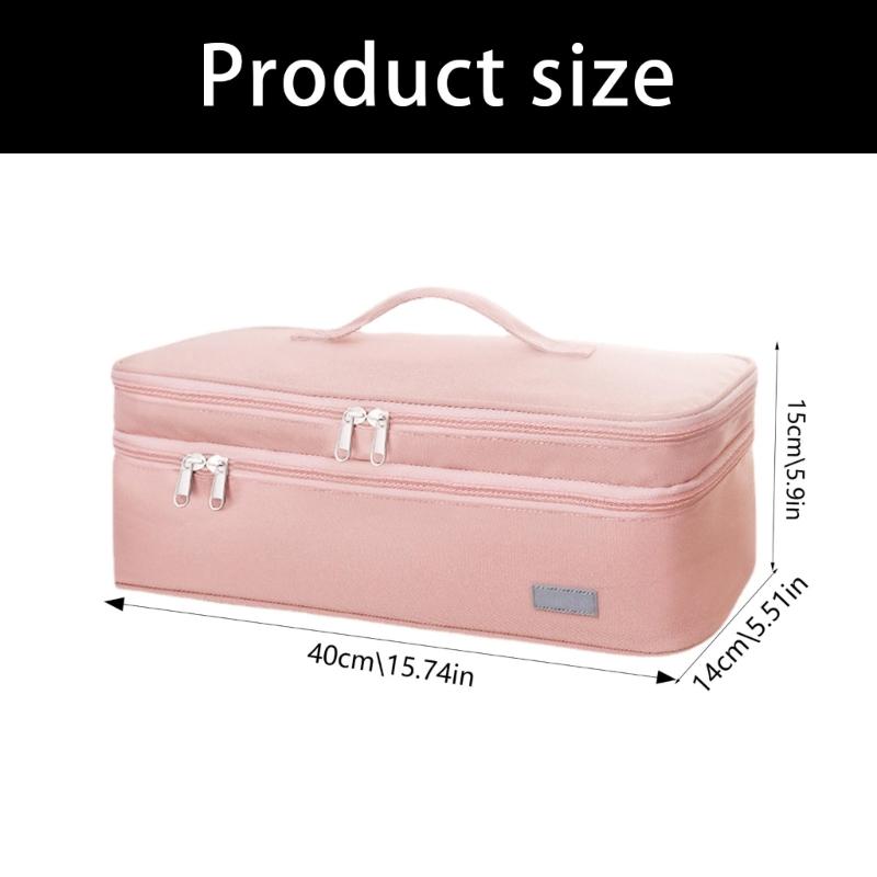 Portable Compact Blow Dryer Carrying Case With Double Layer Compartments Thickened EVA Protections Easy To Carry