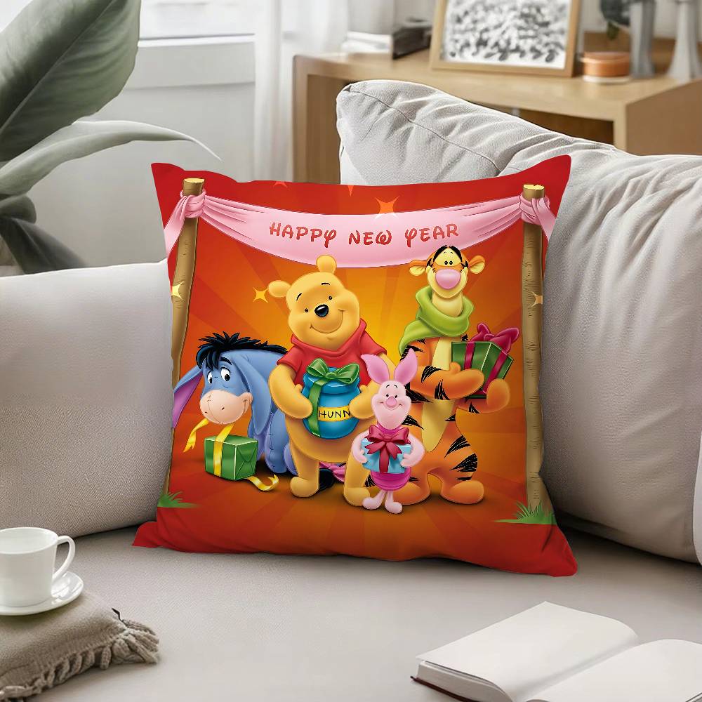 Cartoon E-Eeyore Pillow Case Pattern Printed Pillowcase For Living Room Sofa Cushion Cover & Bedroom Decor