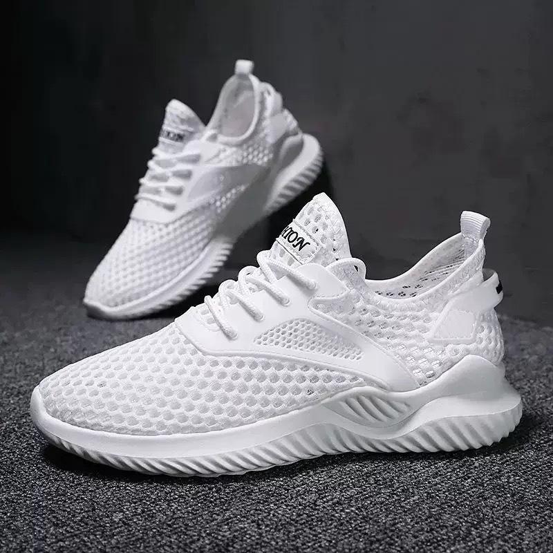 Summer Breathable Men's Mesh Shoes: Fashionable, Lightweight, Casual, Korean Style, Hollow-Out Design for Students.