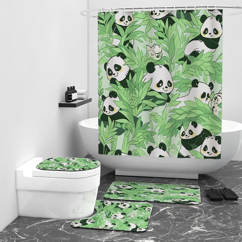 Panda Series Digital Printed Shower Curtain Bathroom Curtain Waterproof Fabric Shower Curtain