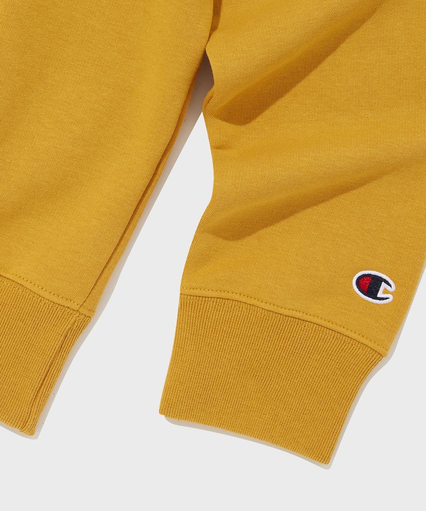 Champion White Graphic Crew Neck Sweatshirt Normal Yellow