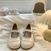 Flat round toe retro student versatile small leather shoes women's 2025 spring and summer new with skirt French Mary Jane single shoes