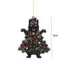 Decorative Xmas Black Cat Pendant Acrylic Black Cat Car Pendant  Festival Party
