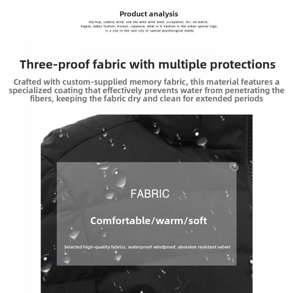 Down Jacket Women's Super Long New Winter Thickened Loose and Thin College Style Couple Down Jacket