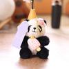 Doll Pendant Keychain Cartoon Panda Shape Plush Doll Key Holder Lightweight Keychain Decorative Bag Accessory