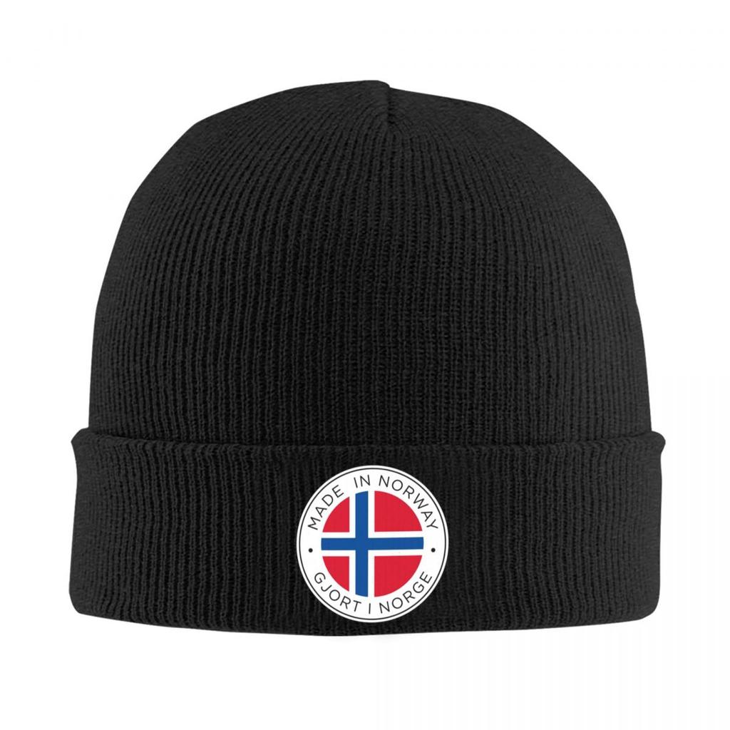 Norway Flag Warm Knitted Cap Hip Hop Bonnet Hat Autumn Winter Outdoor Beanies Hats for Unisex Adult
