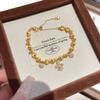 Medieval Vintage Iris Snowflake Cat Eye Bead Bracelet Light Luxury Old Money Wind Light Bulb Flash Jewelry