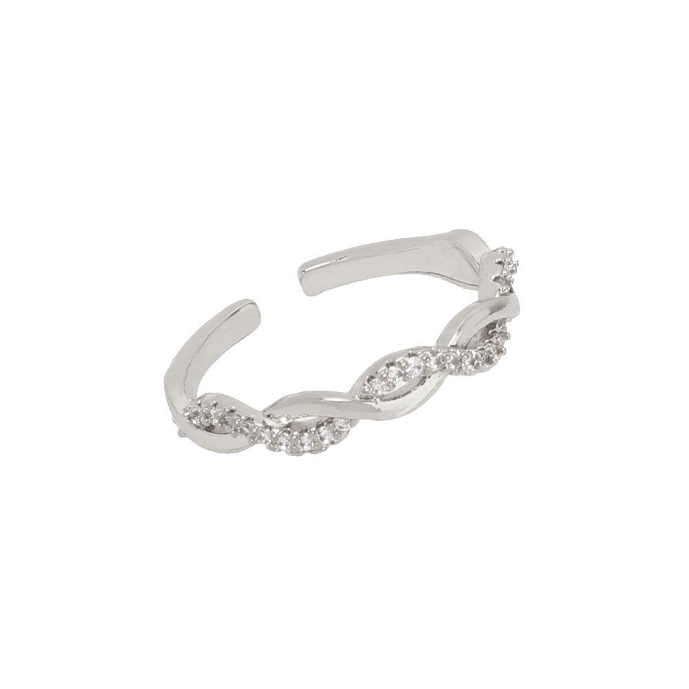 Ins Cold Wind, the Same Open Love Ring, Metal Simple Retro Heart Ring, Joint Ring.